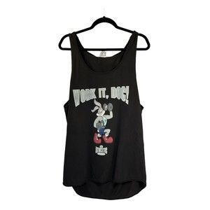 Acme Vintage 90s Bugs Bunny Work It Doc Tank Top Bodybuilding Muscle Size Large